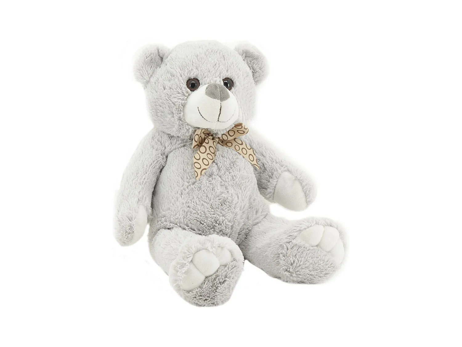 Peluche ours en acrylique gris 20 cm