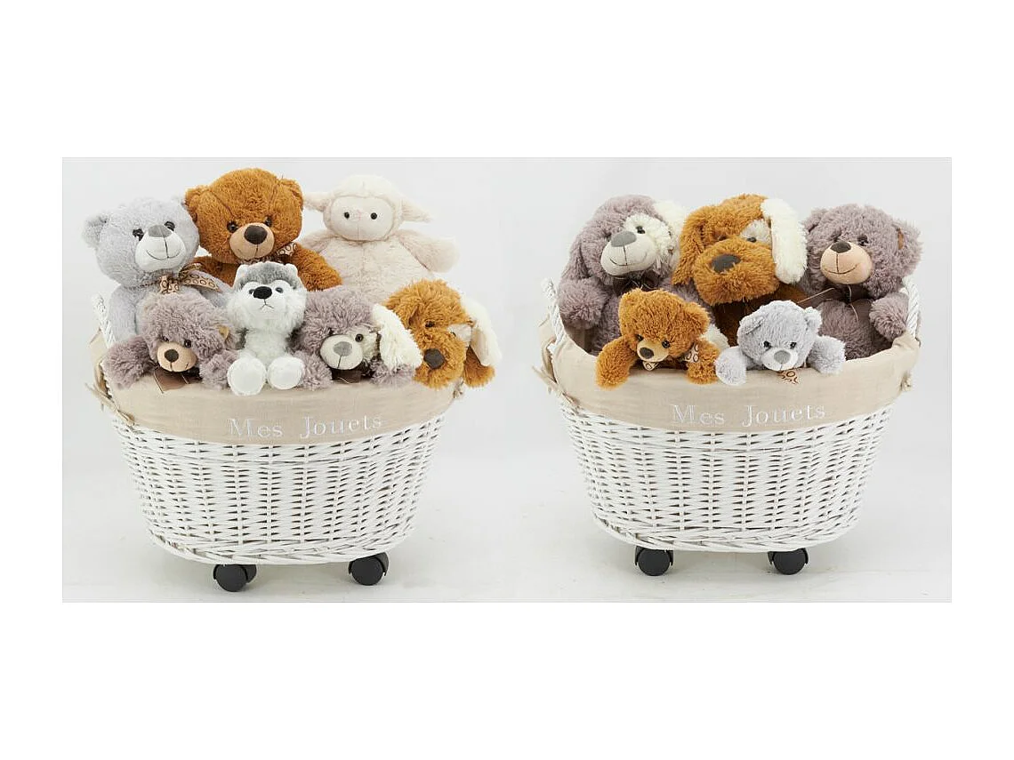 Peluche ours en acrylique gris 30 cm