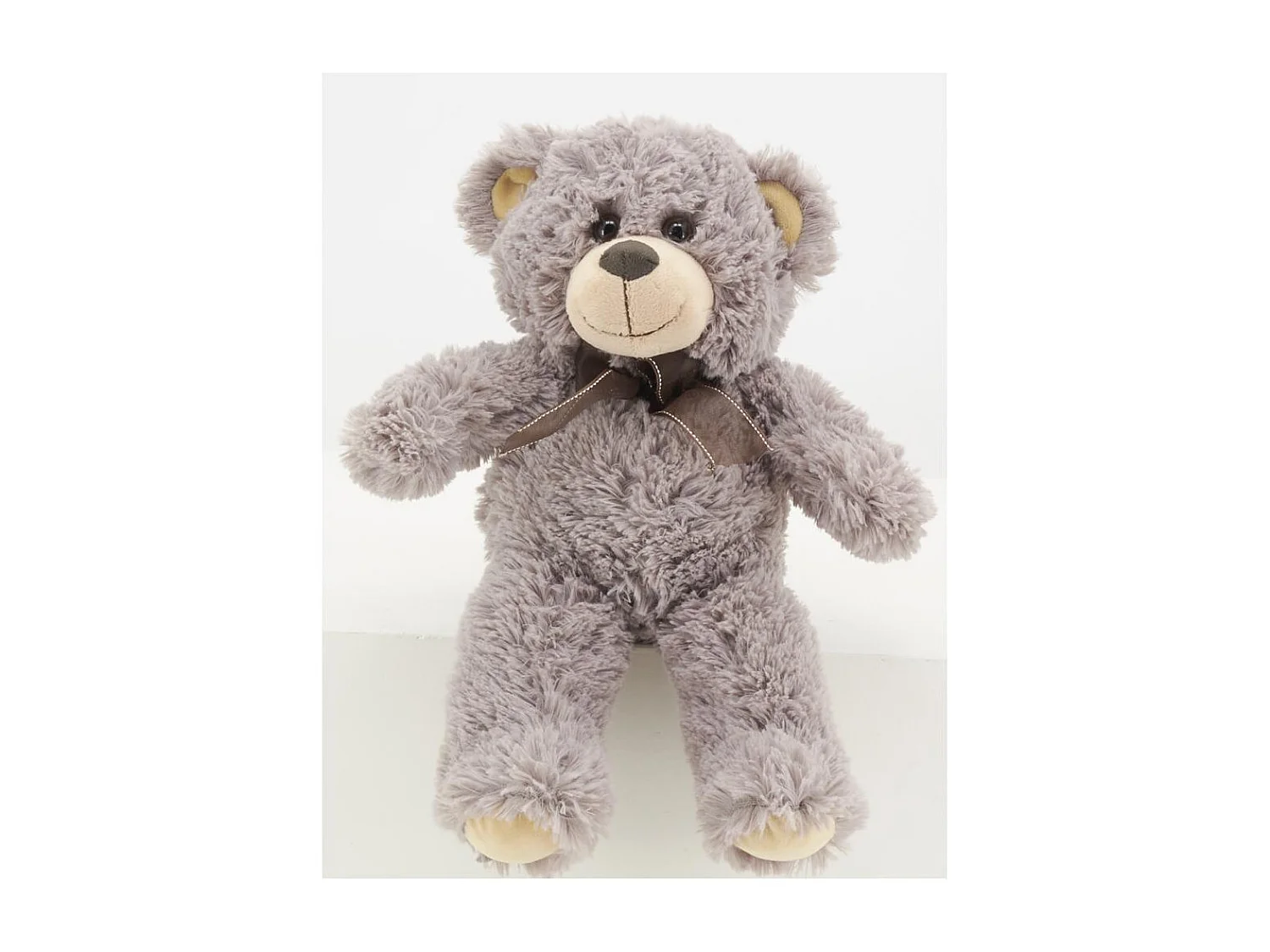Peluche ours en acrylique gris foncé 30 cm