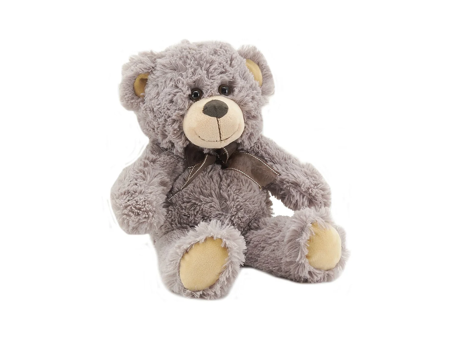 Peluche ours en acrylique gris foncé 30 cm