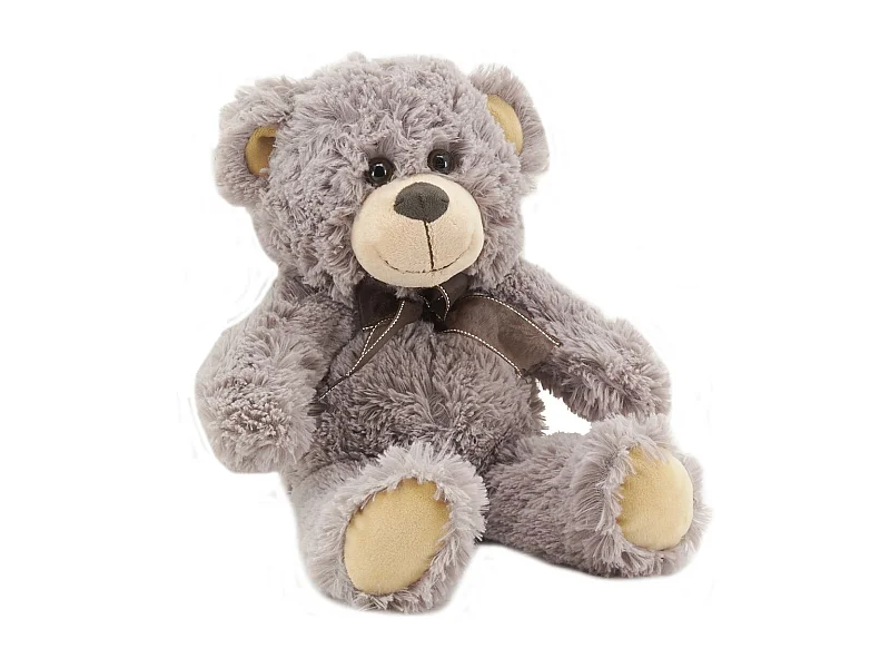 Peluche ours en acrylique gris foncé 30 cm