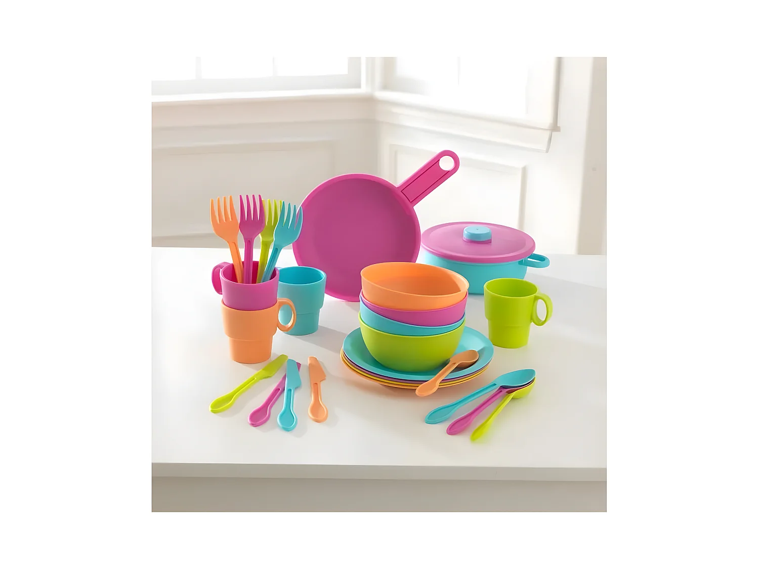 Set di pentole per bambini 27 pezzi piatti e utensili