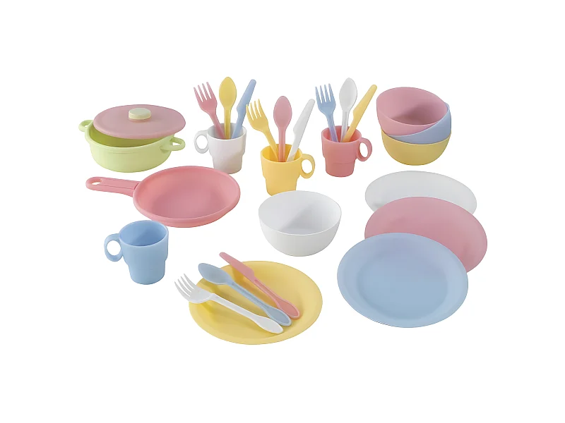 Juego de utensilios de cocina para niños 27 piezas platos y utensilios