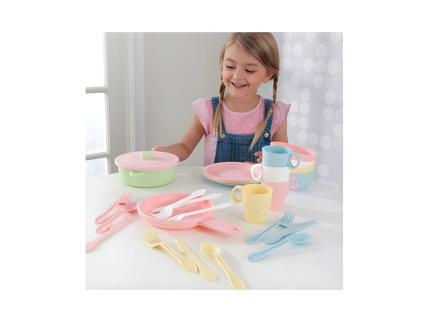 Batterie de cuisine enfant 27 pièces vaisselle et ustensiles