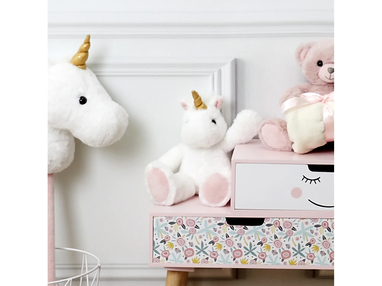 Peluche Licorne 30cm Blanc