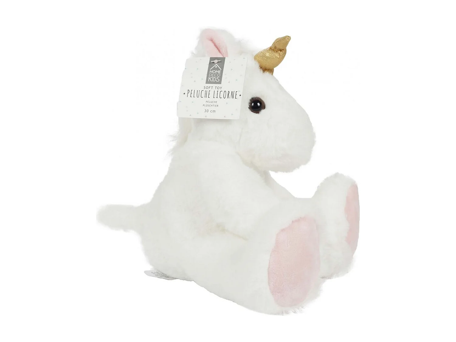 Peluche Licorne 30cm Blanc