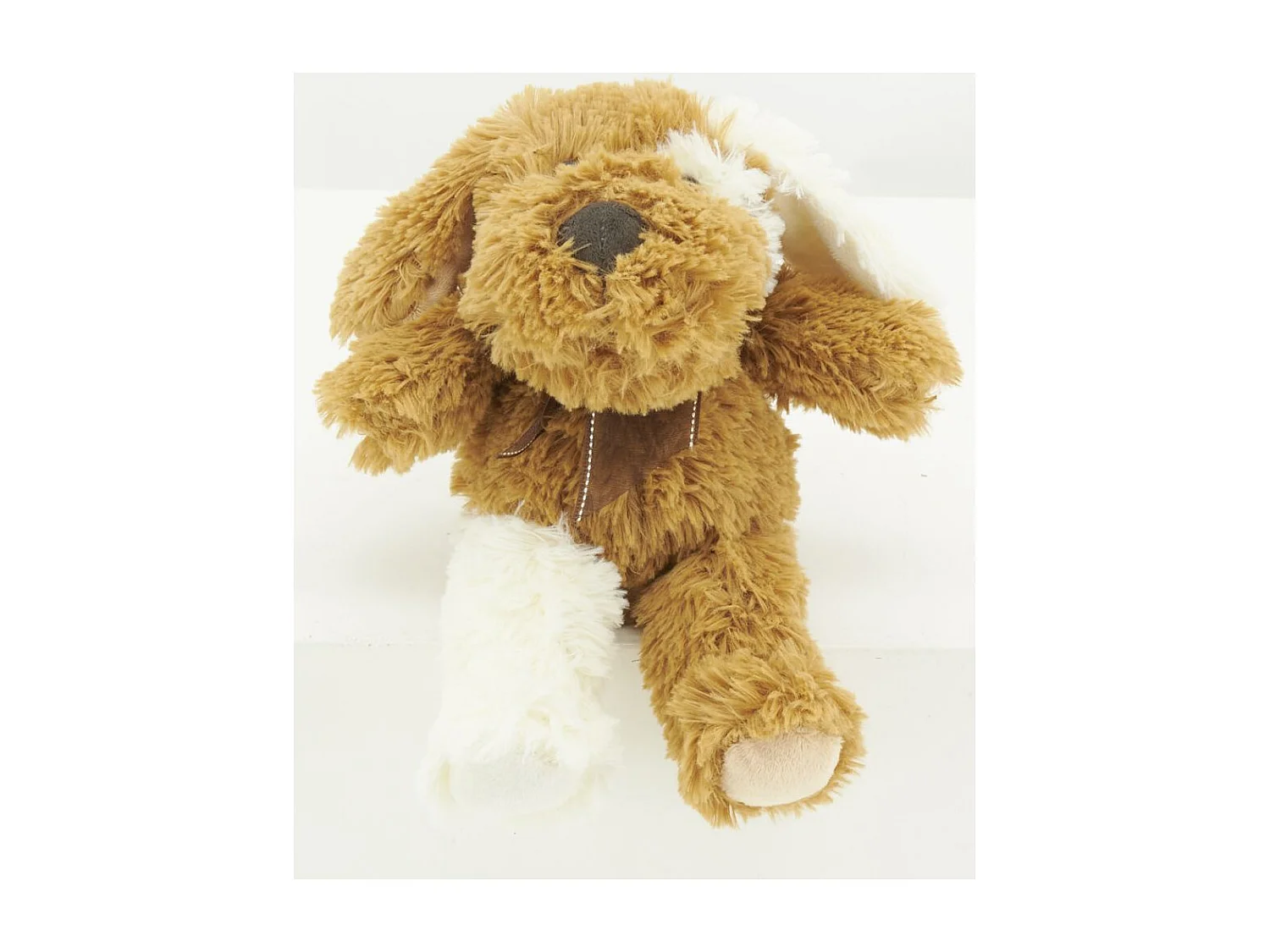 Plüschtier Hund aus braunem Acryl 20 cm