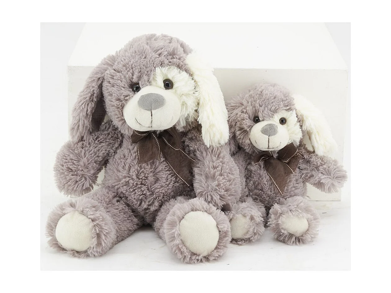 Plüschtier Hund aus grauem Acryl 30 cm