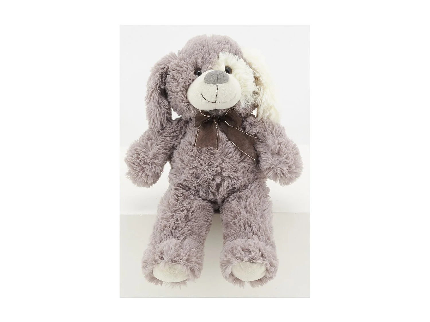 Plüschtier Hund aus grauem Acryl 30 cm