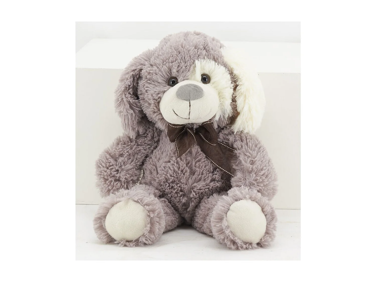 Plüschtier Hund aus grauem Acryl 30 cm