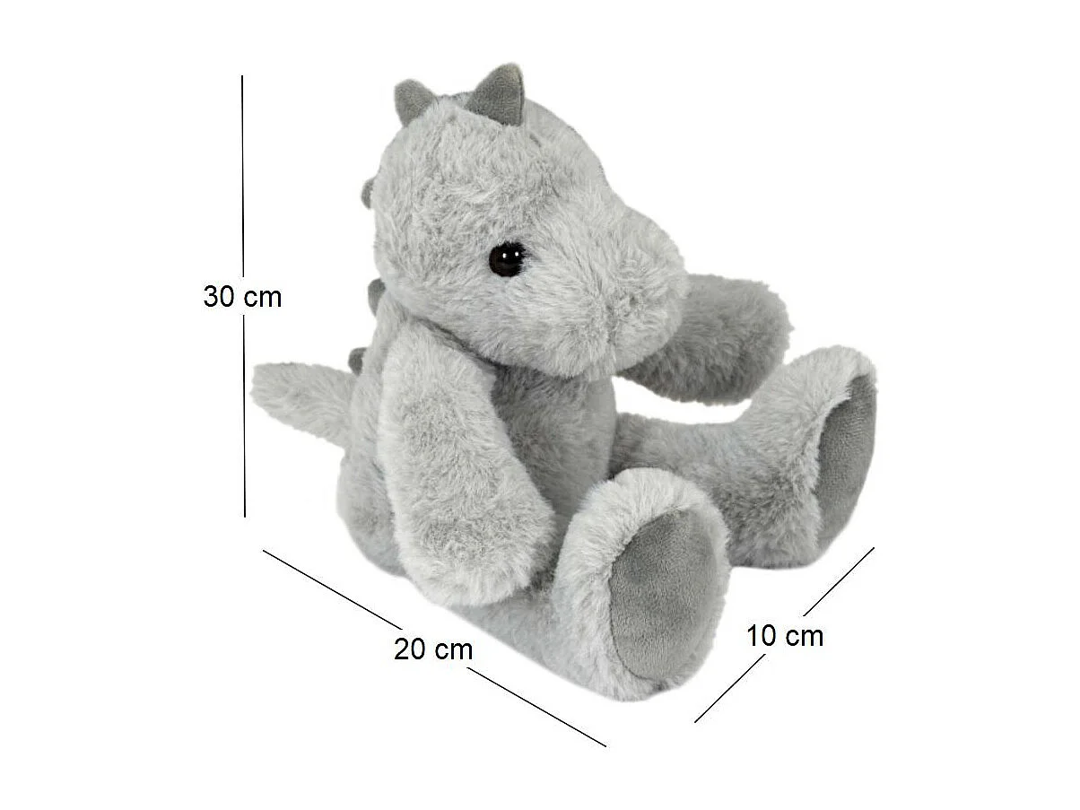 Peluche Dinosaure 30cm Gris