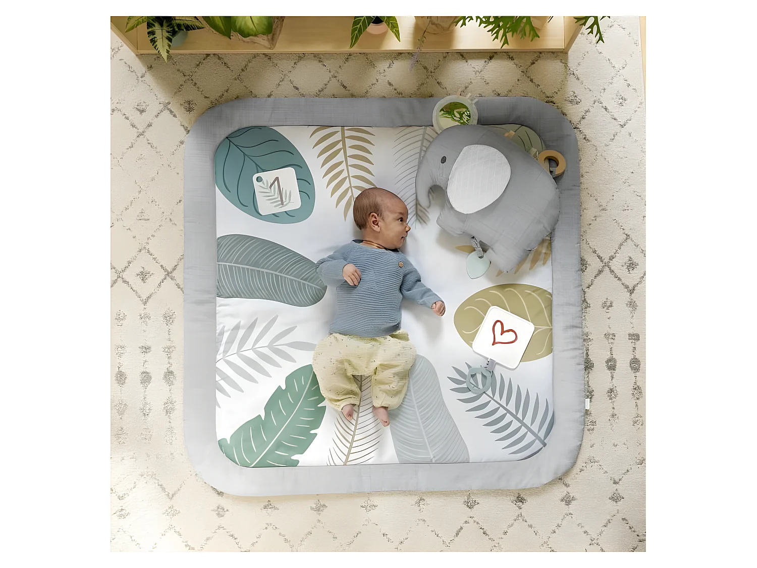 Tapis d'éveil INGENUITY Sprout Spot - Evolutif - 12 cartes évolutives - 7.62 x 102 x 102 cm - Multicolore - Des la naissance