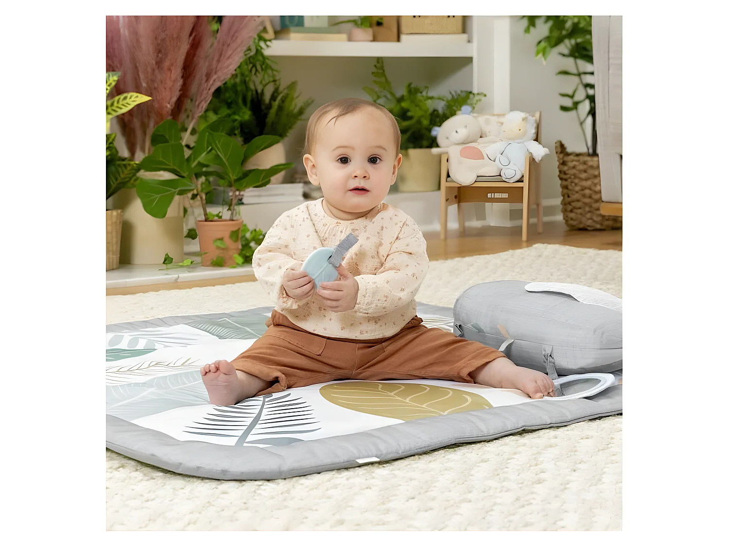 Tapis d'éveil INGENUITY Sprout Spot - Evolutif - 12 cartes évolutives - 7.62 x 102 x 102 cm - Multicolore - Des la naissance