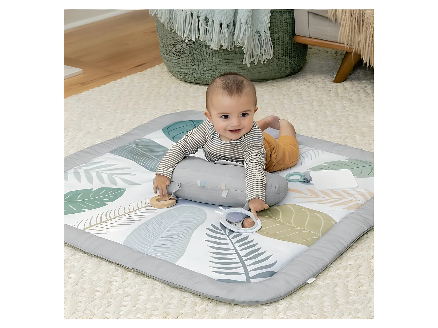 Tapis d'éveil INGENUITY Sprout Spot - Evolutif - 12 cartes évolutives - 7.62 x 102 x 102 cm - Multicolore - Des la naissance