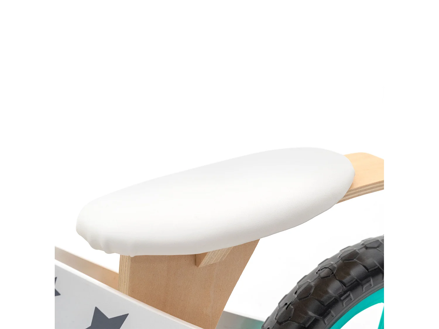 Vélo Sans Pédales Montessori Robincool Street Circuit 83x36x53 cm Draisienne en Bois Vert, Sonnette et Panier en Tissu