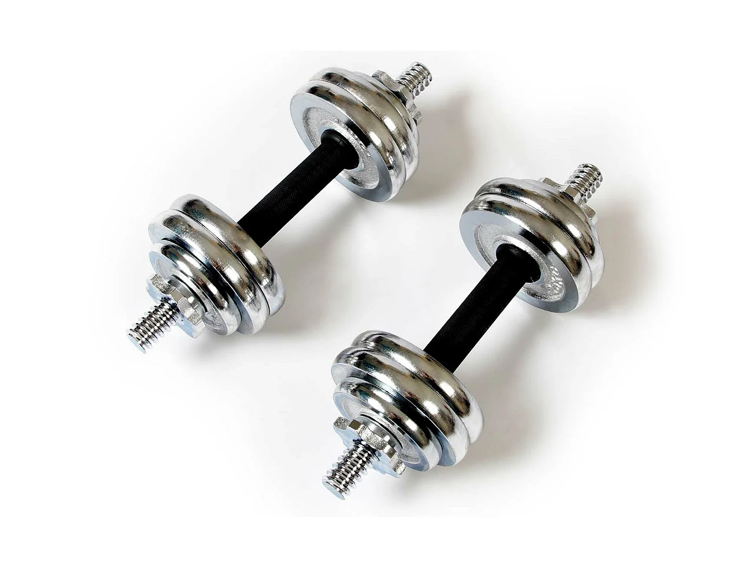 Set di 2 Manubri 15 kg Keboo Serie 700 8 Dischi 1,25 kg e 4 Dischi 0,5 kg