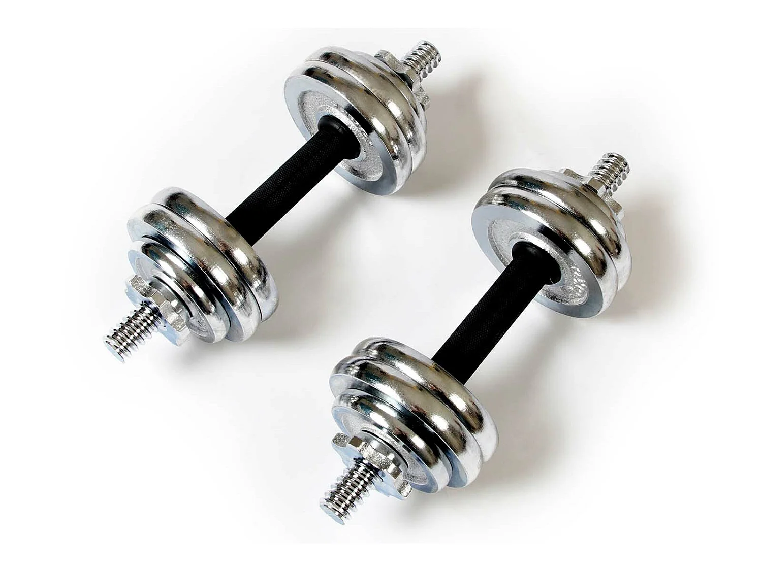Set di 2 Manubri 15 kg Keboo Serie 700 8 Dischi 1,25 kg e 4 Dischi 0,5 kg