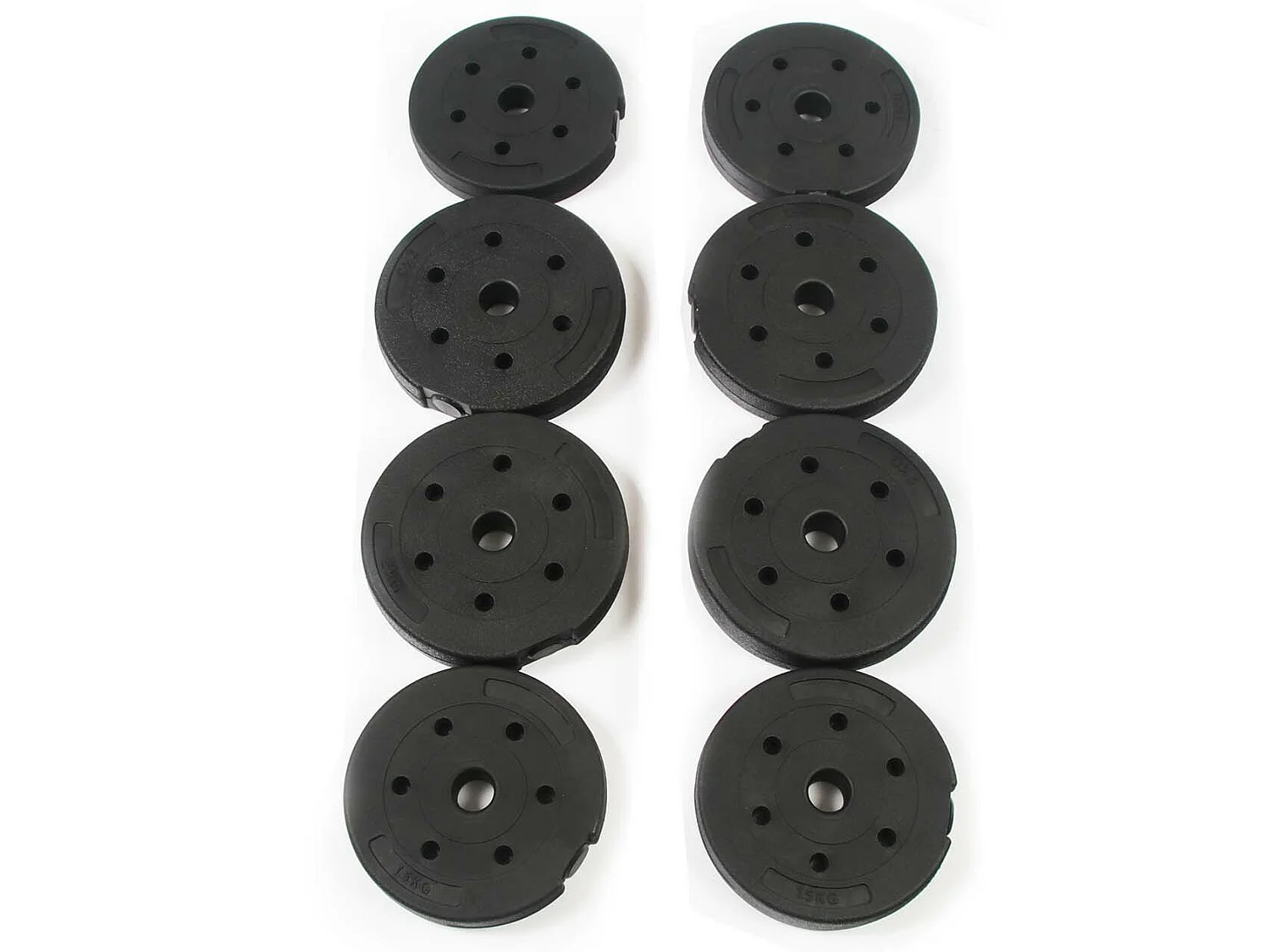 Juego de Mancuernas y Pesas Ajustables 15 kg 2 en 1 Keboo Serie 300 4 Discos 2 kg y 4 Discos 1,5 kg