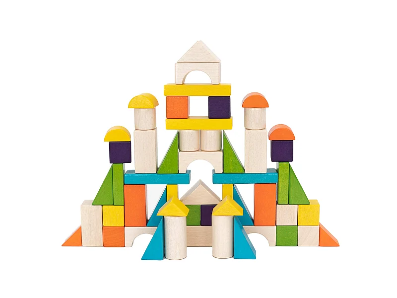 Giocattolo di Costruzione Educativo Montessori Robincool Foster con 54 Pezzi in Legno Ecologico