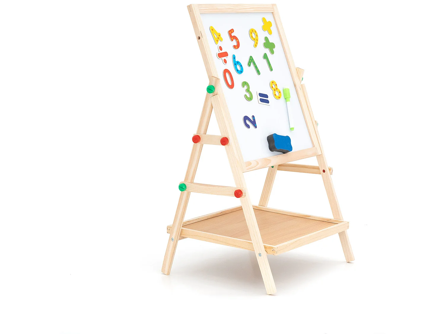 Tableau Aimanté et Tableau à Craie 2 en 1 Montessori Robincool Harvard 41x35x65 cm Bois Écologique et Accesoires Inclus