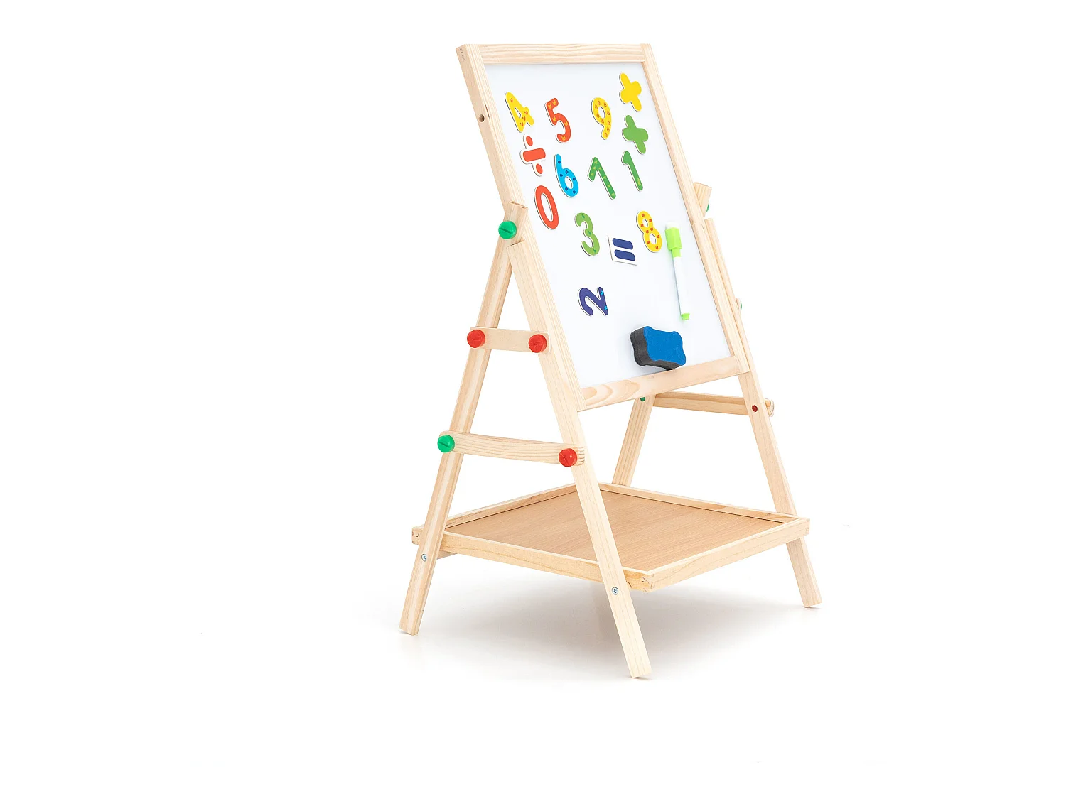 Tableau Aimanté et Tableau à Craie 2 en 1 Montessori Robincool Harvard 41x35x65 cm Bois Écologique et Accesoires Inclus