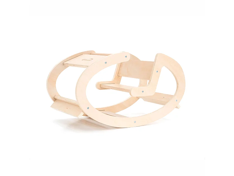 Balancín Montessori Método Pikler Robincool Waves 78x44x46 cm de Madera Ecológica que Fomenta el Desarrollo Psicomotor