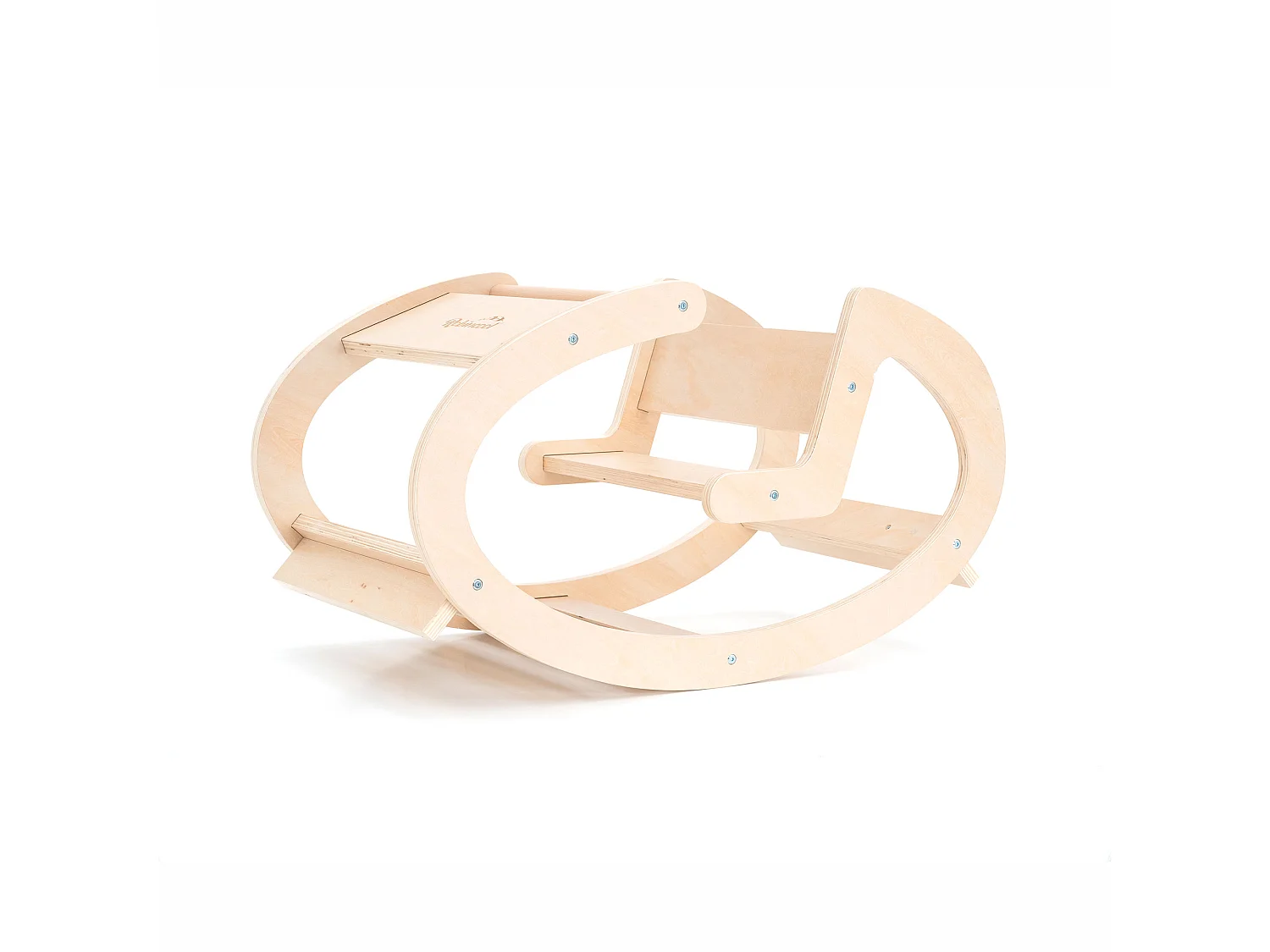 Balancín Montessori Método Pikler Robincool Waves 78x44x46 cm de Madera Ecológica que Fomenta el Desarrollo Psicomotor