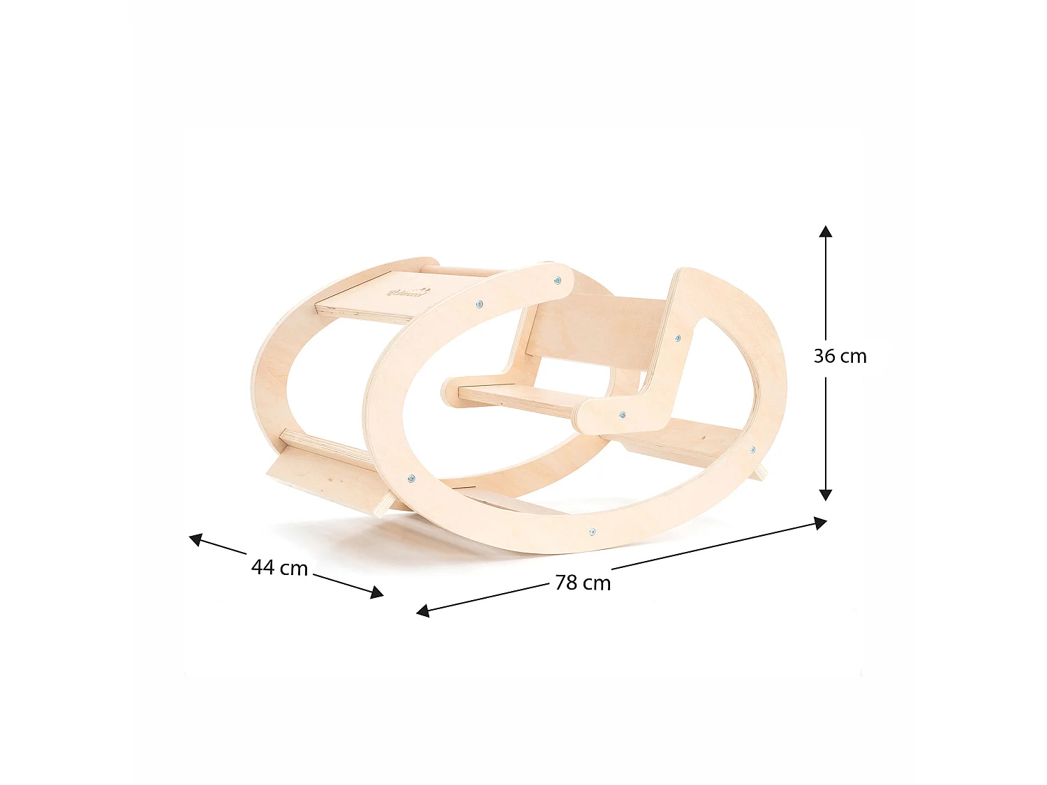 Balancín Montessori Método Pikler Robincool Waves 78x44x46 cm de Madera Ecológica que Fomenta el Desarrollo Psicomotor