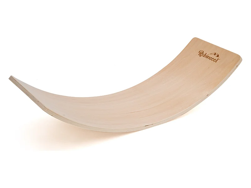 Planche d'Équilibre Montessori Méthode Pikler Robincool Curvy 82x30x19 cm en Bois Écologique Poids Maximum 60 Kg