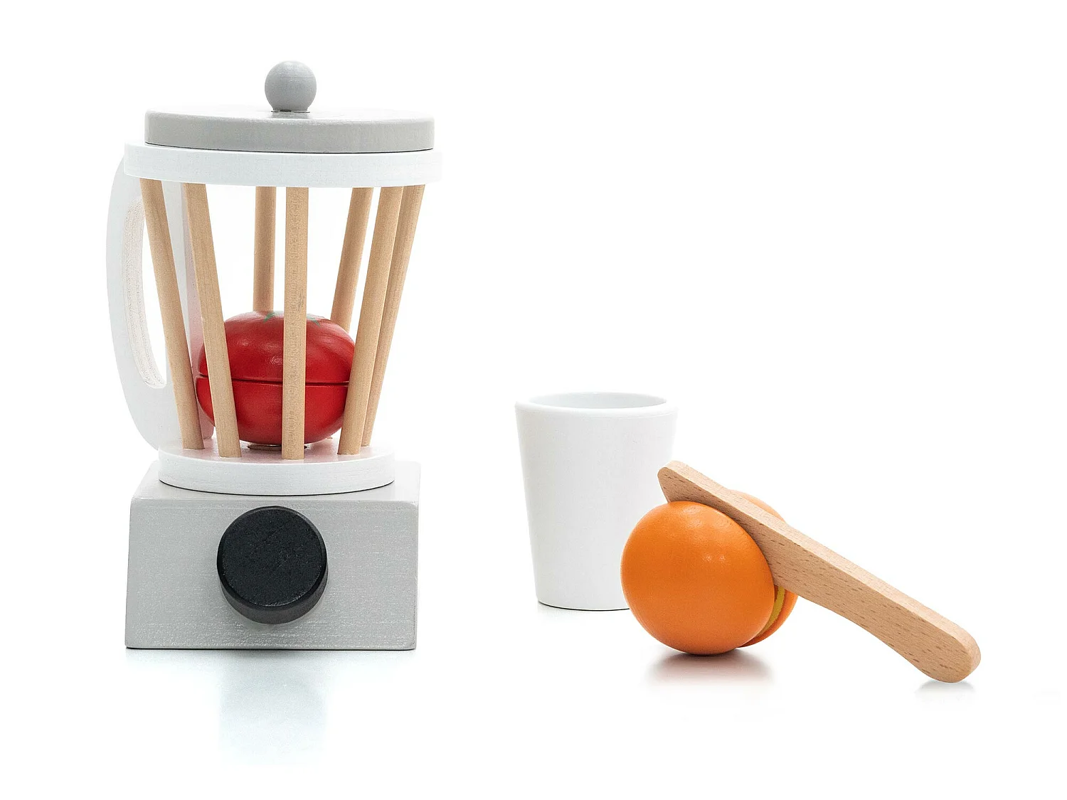 Set de Cocina de Juguete Montessori Robincool Smoothie Lab 11x9,5x15 cm de Madera Eco con Accesorios Incluidos