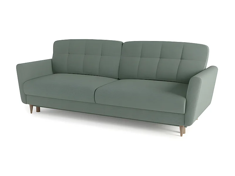 Canapé convertible 3 places tissu DAKKA NEVE34 235x98cm nuances vert