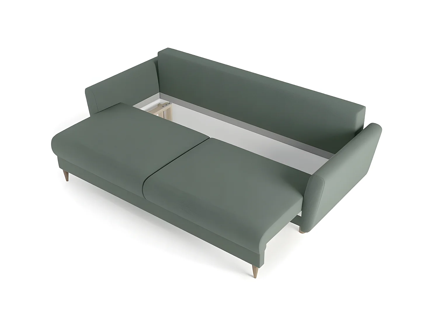 Canapé convertible 3 places tissu DAKKA NEVE34 235x98cm nuances vert