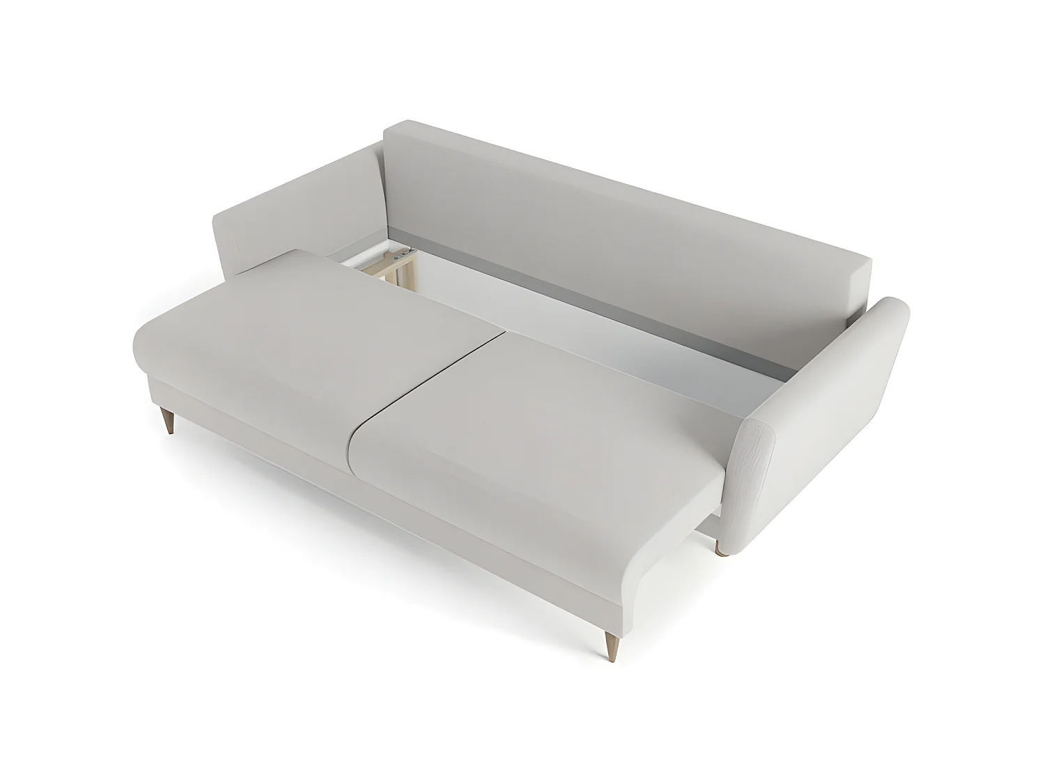Canapé convertible 3 places tissu DAKKA NEVE03 235x98cm gris/beige