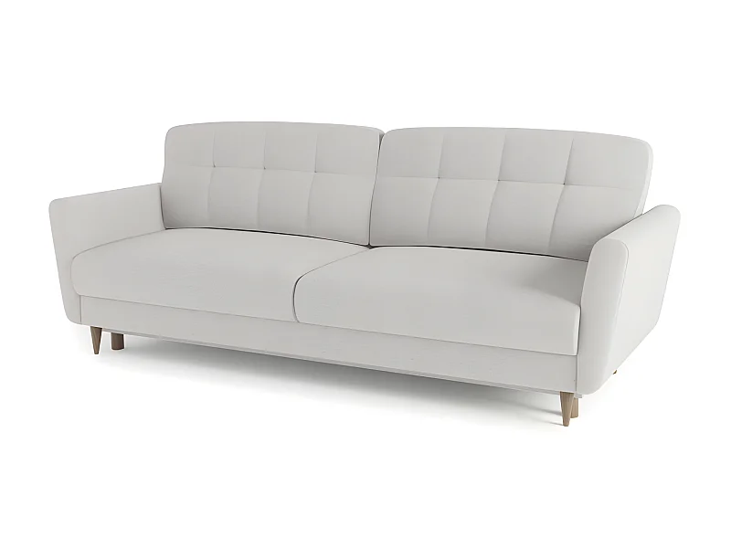 Canapé convertible 3 places tissu DAKKA NEVE03 235x98cm gris/beige