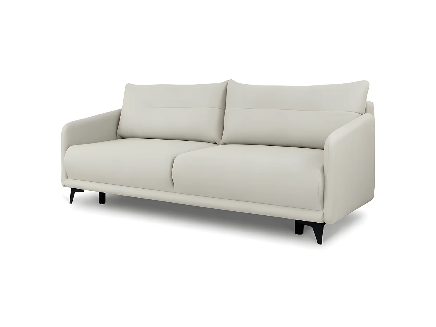 Canapé convertible 3 places tissu ROZI 3DL03 210x99cm Beige clair