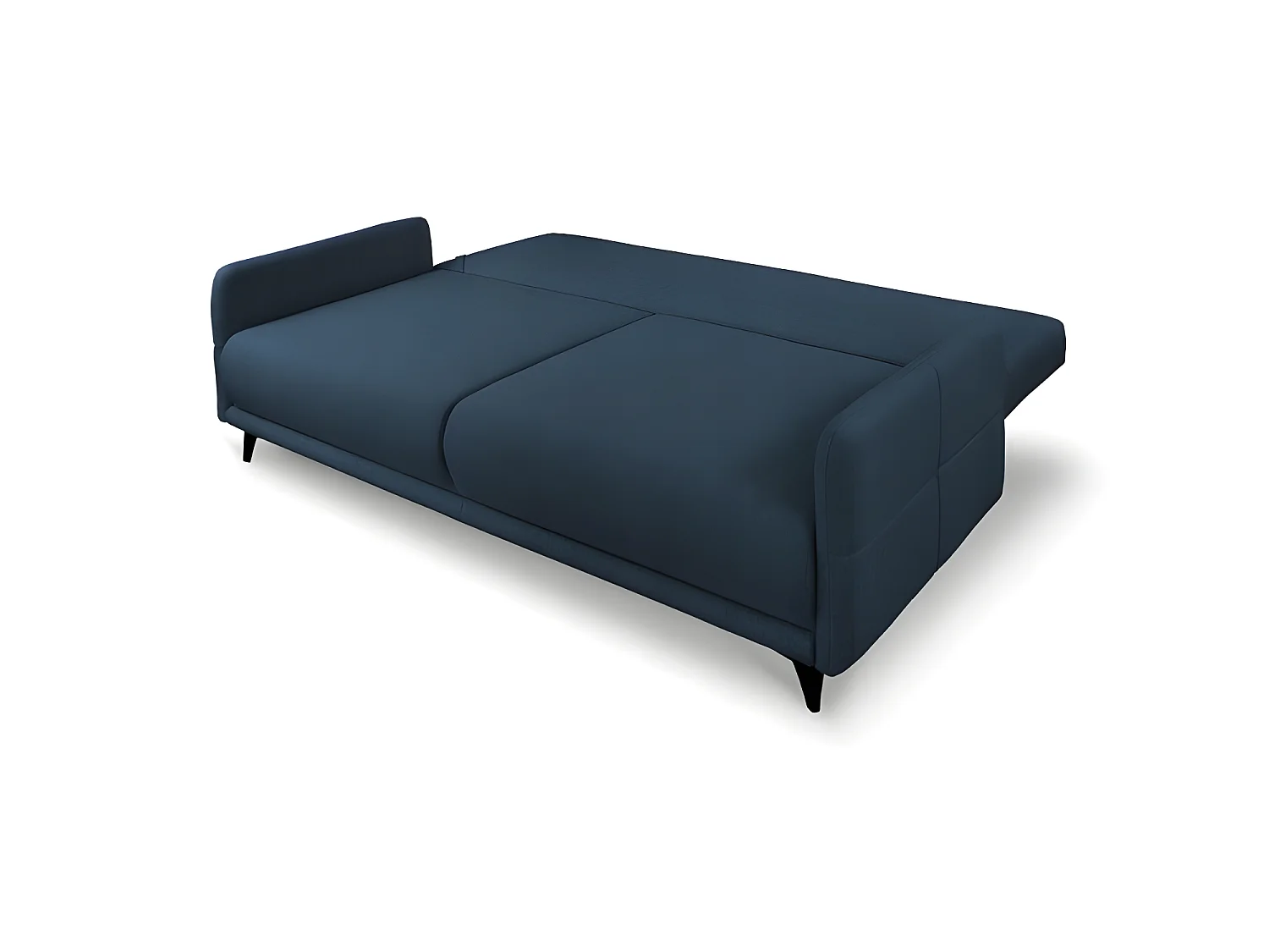 Canapé convertible 3 places tissu ZATEN NEVE77 210x99cm ton bleu