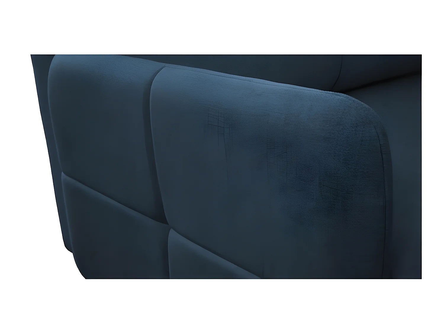 Canapé convertible 3 places tissu ZATEN NEVE77 210x99cm ton bleu