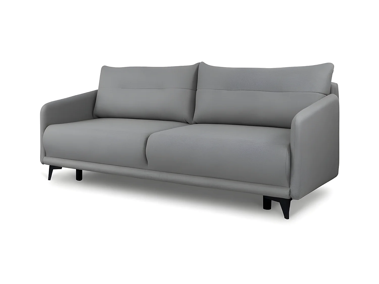 Canapé convertible 3 places tissu ROZI 3DL11 210x99cm ton gris