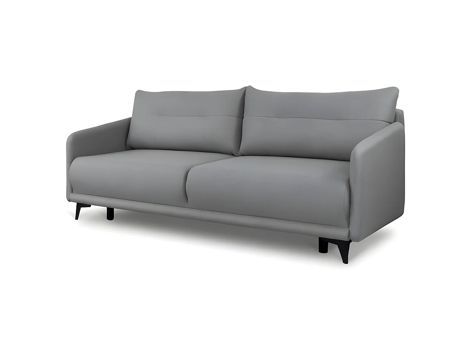 Canapé convertible 3 places tissu ROZI 3DL11 210x99cm ton gris