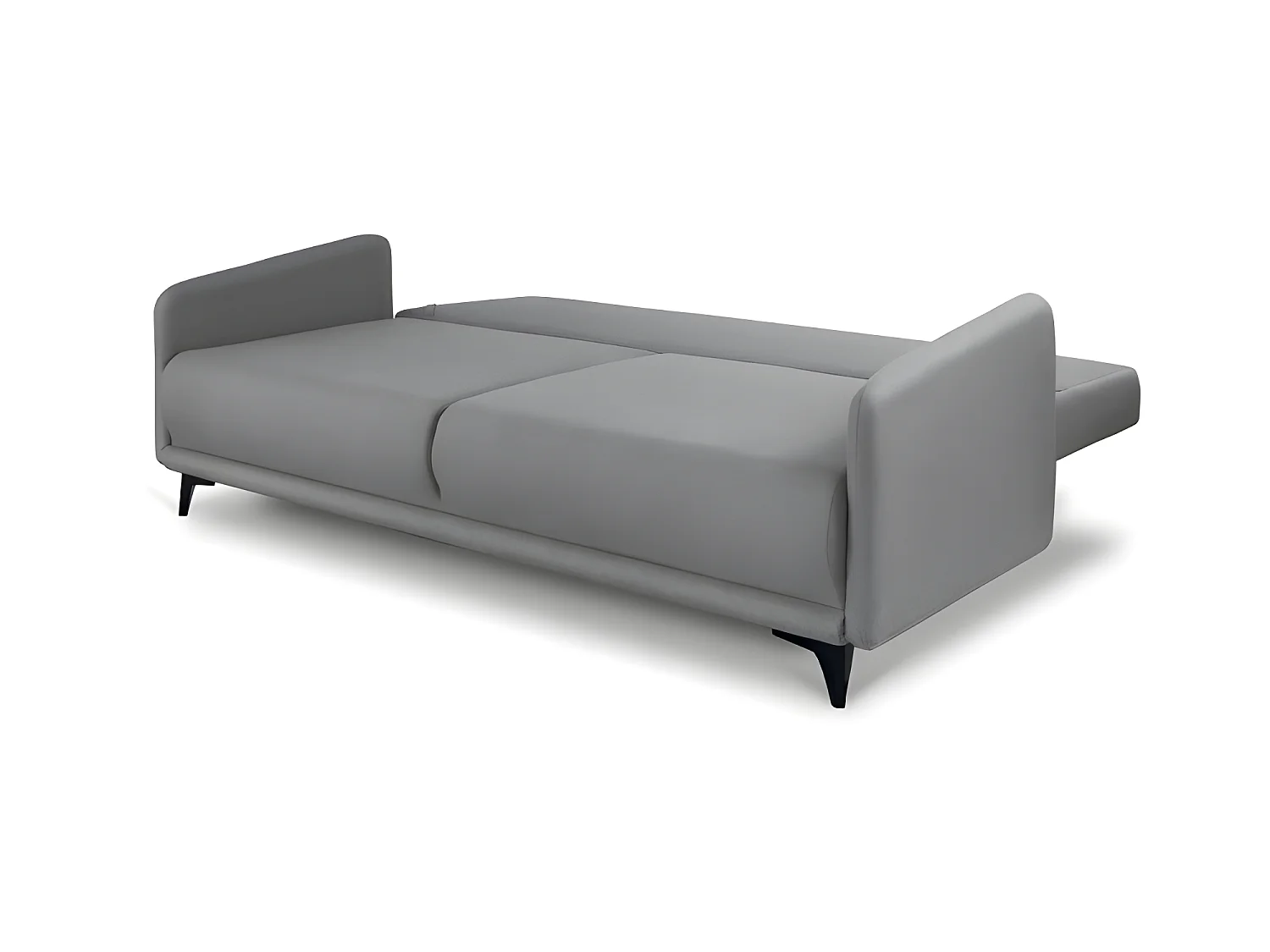 Canapé convertible 3 places tissu ROZI 3DL11 210x99cm ton gris