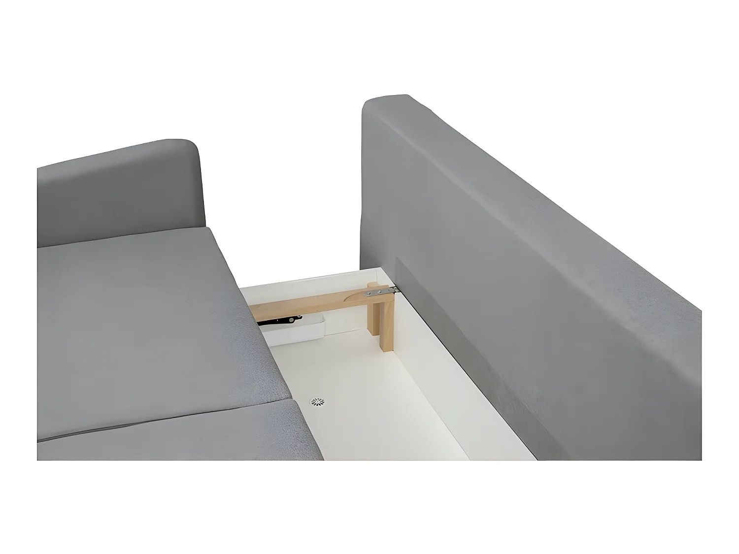 Canapé convertible 3 places tissu ROZI 3DL11 210x99cm ton gris