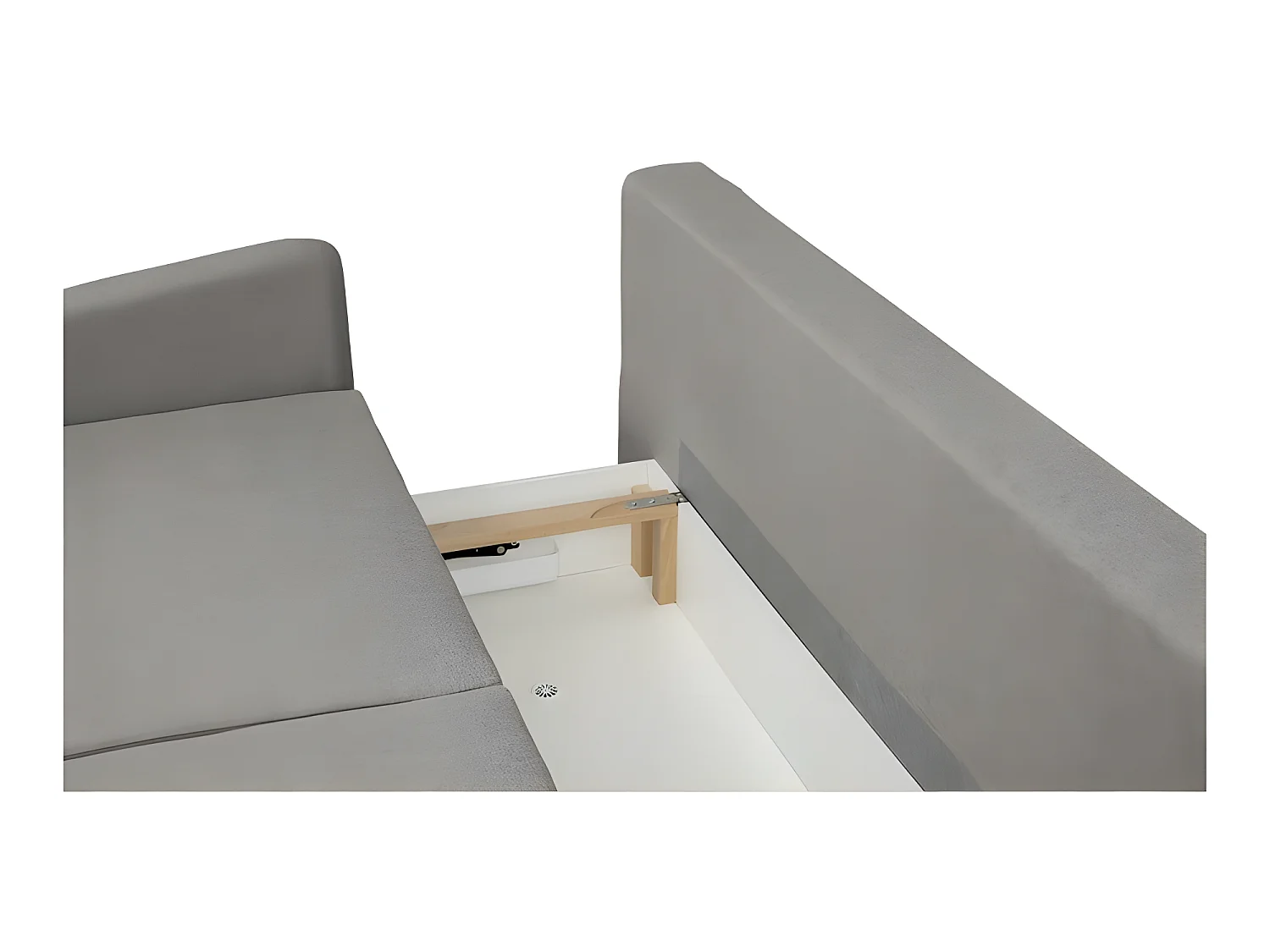 Canapé convertible 3 places tissu ROZI 3DL11 210x99cm Capuccino