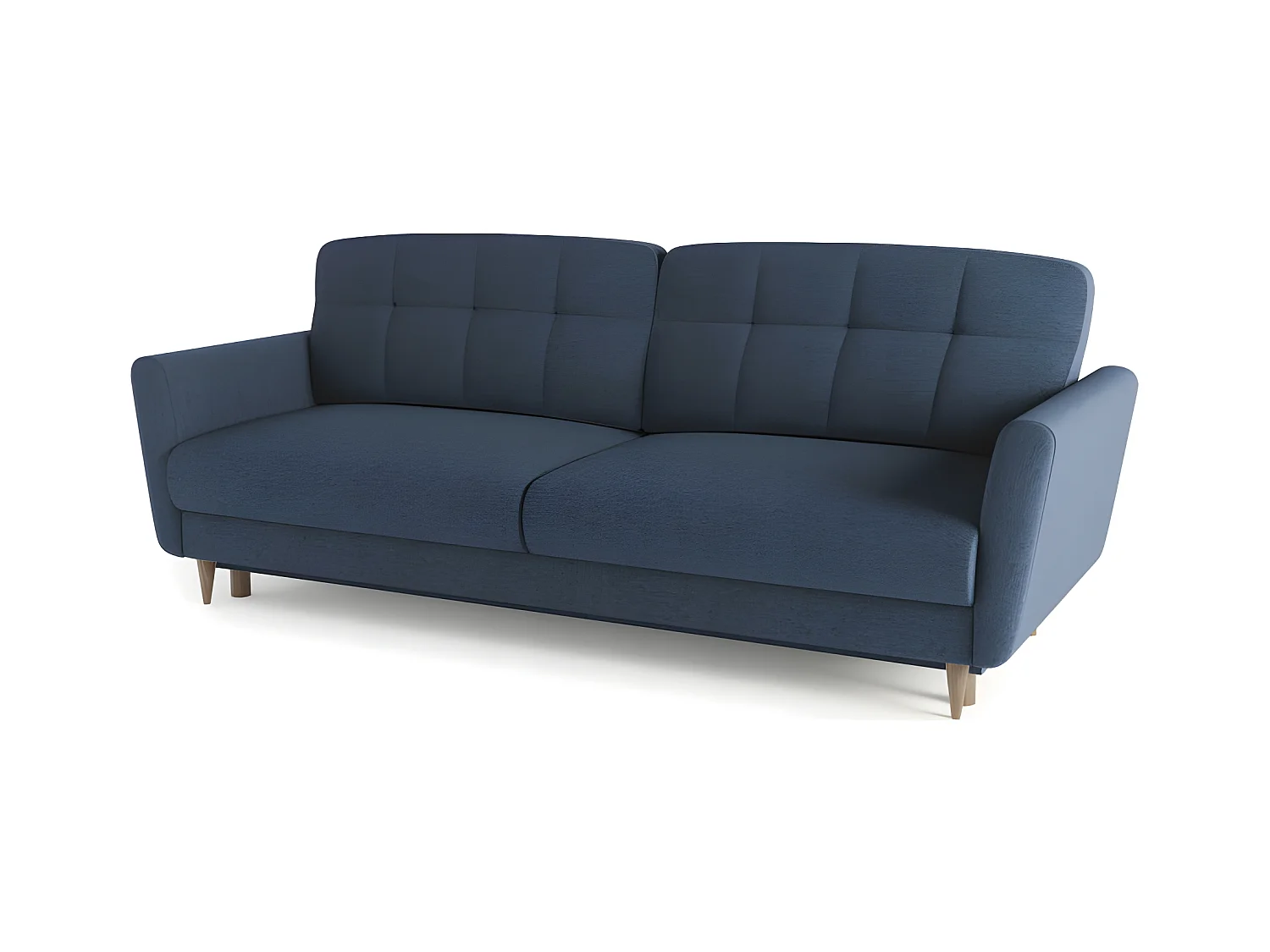 Canapé convertible 3 places tissu DAKKA NEVE77 235x98cm ton bleu