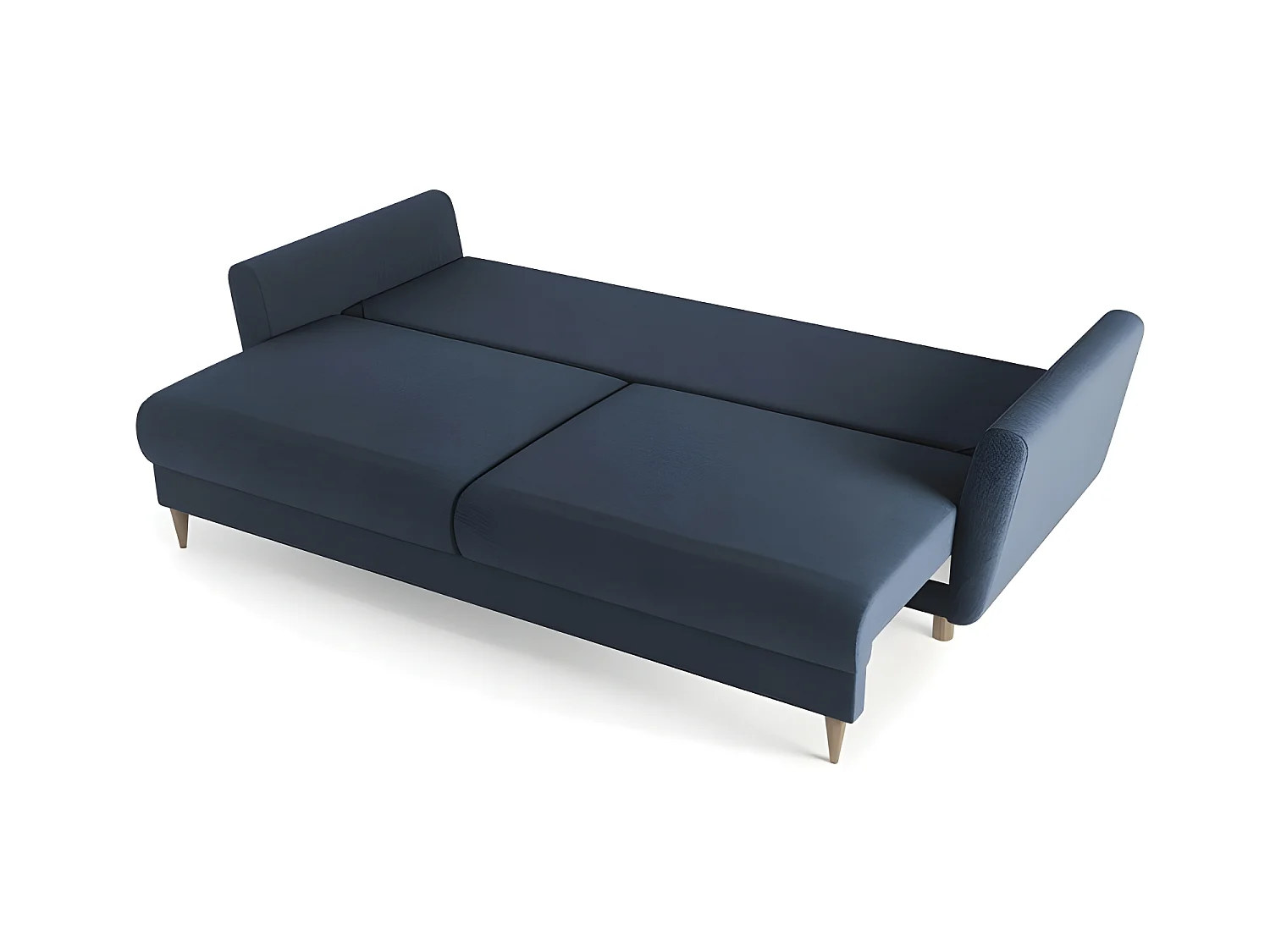 Canapé convertible 3 places tissu DAKKA NEVE77 235x98cm ton bleu