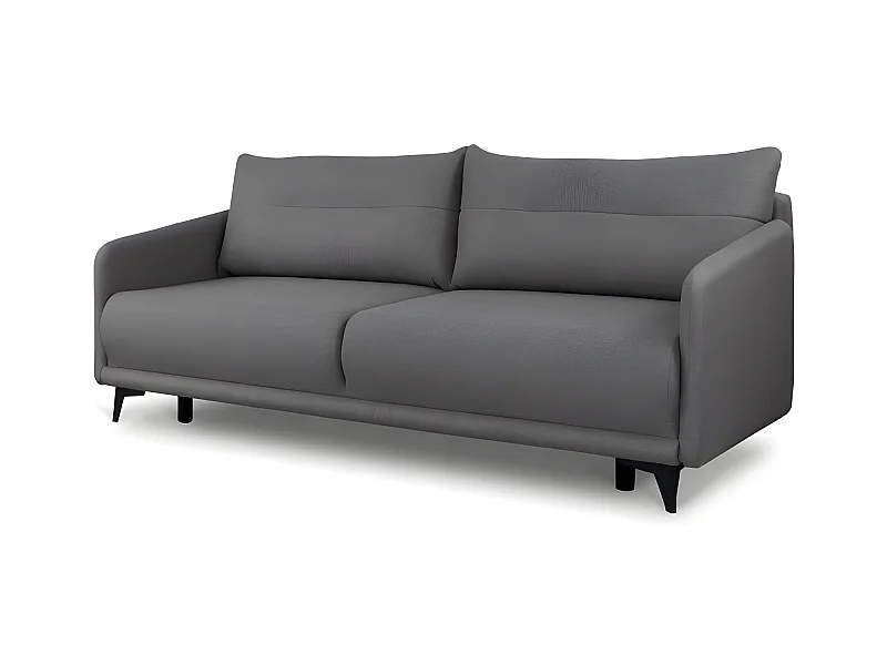 Canapé convertible 3 places tissu ROZI 3DL11 210x99cm graphite