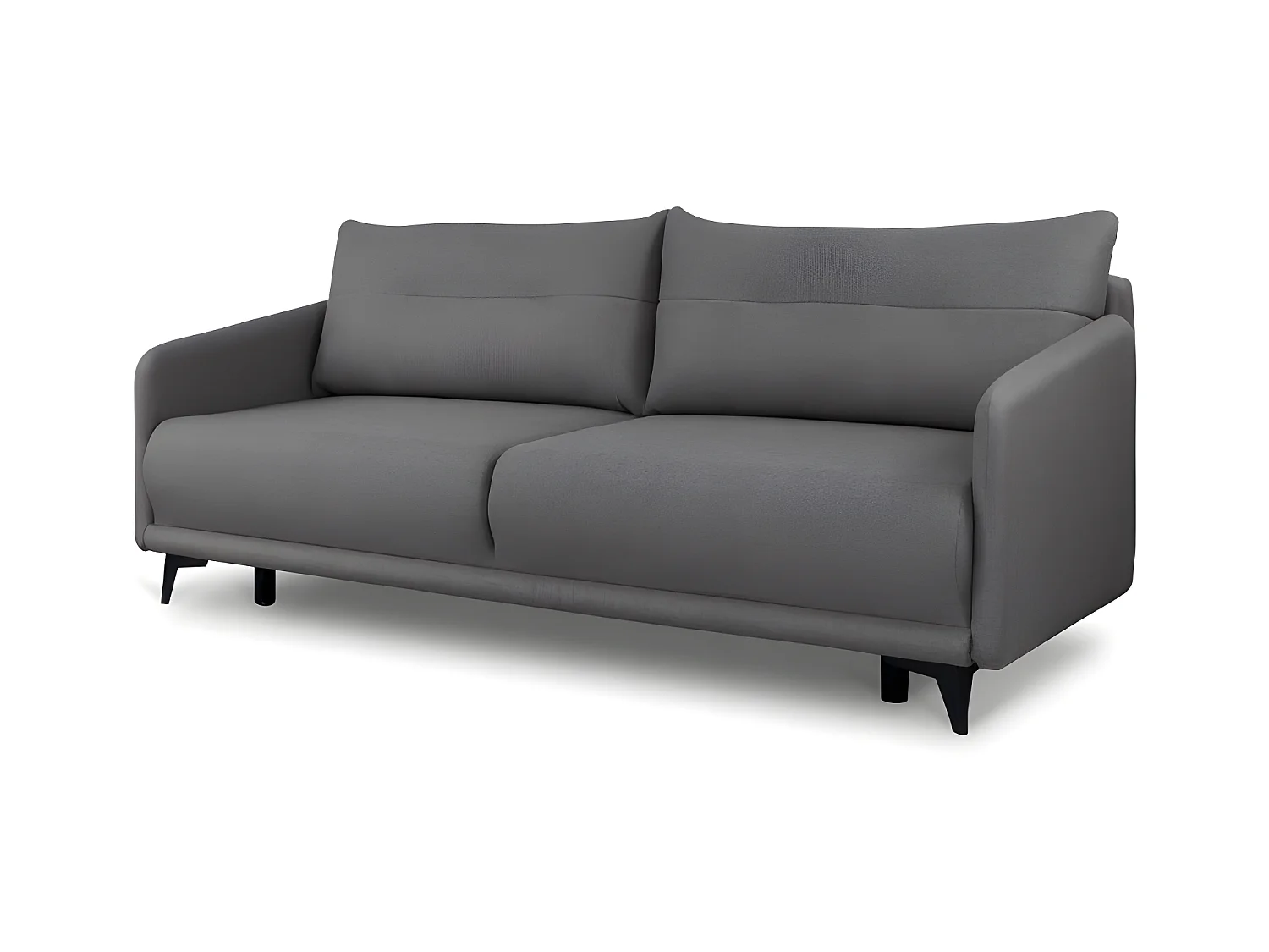 Canapé convertible 3 places tissu ROZI 3DL11 210x99cm graphite