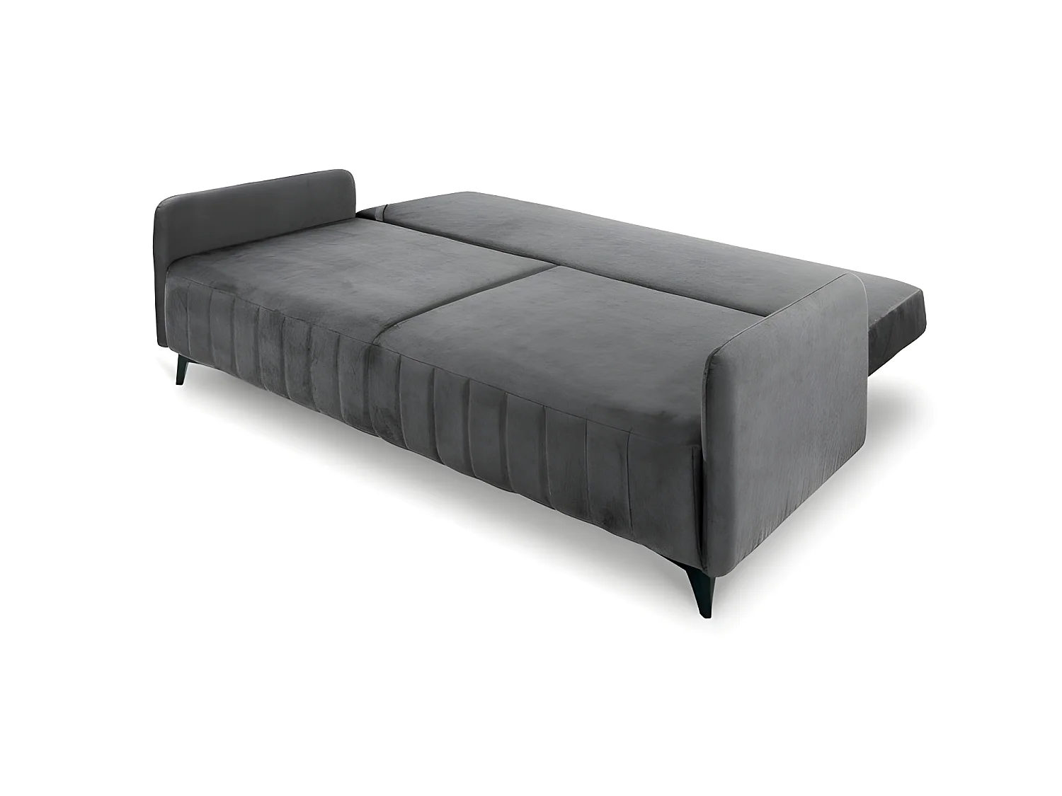 Canapé convertible 3 places tissu LAZIO 3DL304 210x99cm Velour Gris