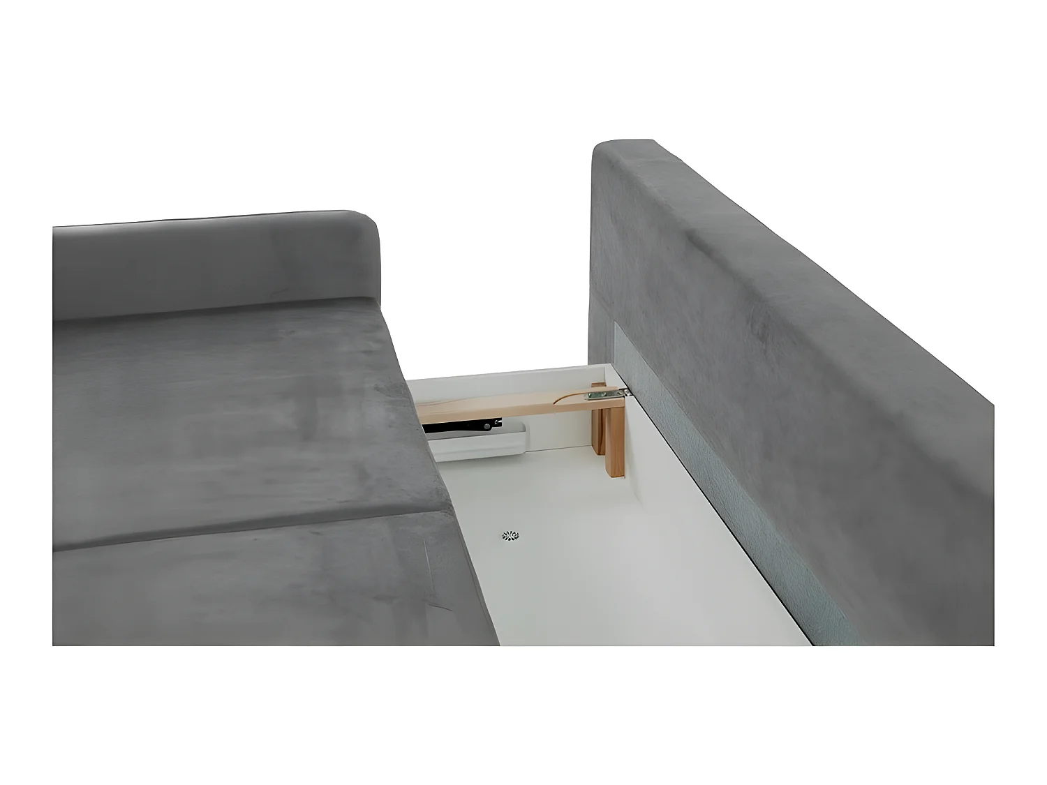 Canapé convertible 3 places tissu LAZIO 3DL304 210x99cm Velour Gris