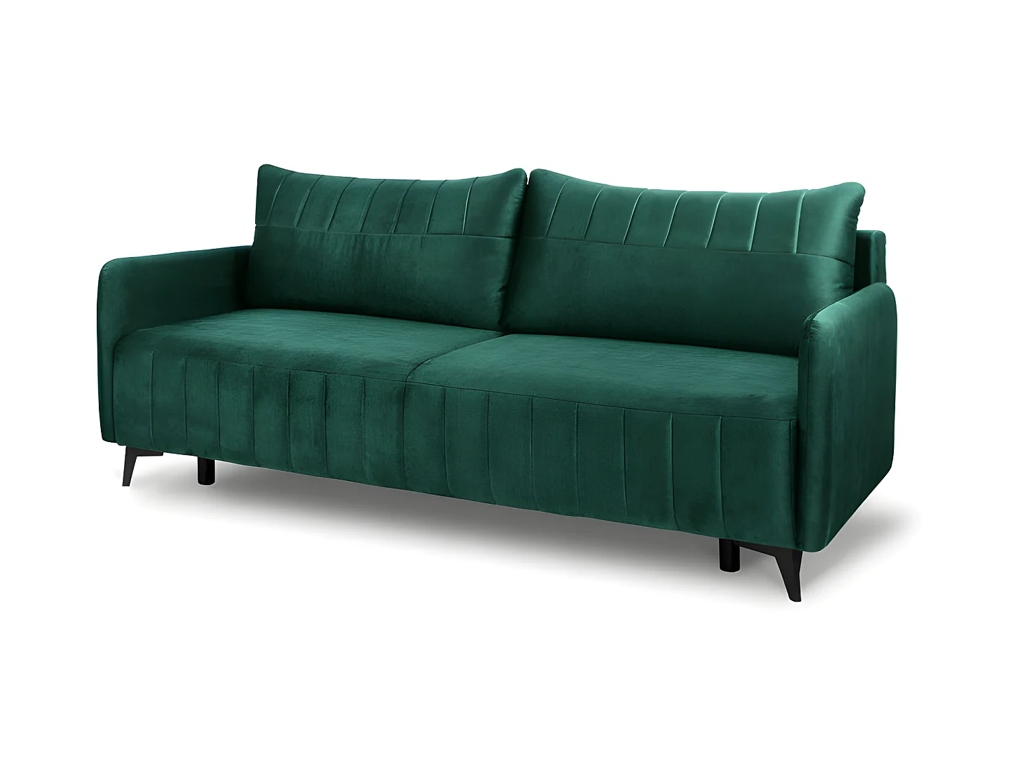 Canapé convertible 3 places tissu LAZIO 3DL298 210x99cm Velour vert