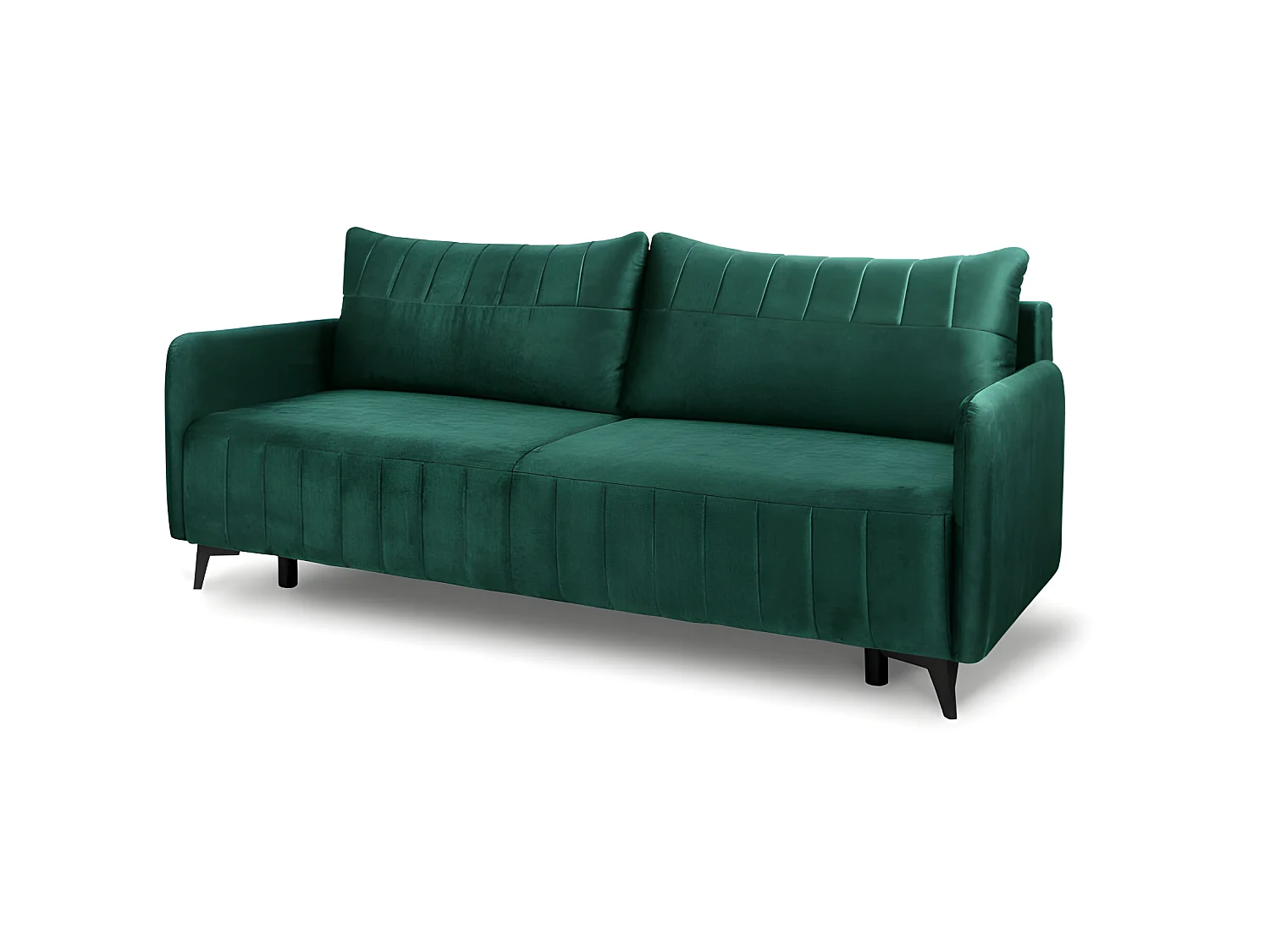 Canapé convertible 3 places tissu LAZIO 3DL298 210x99cm Velour vert